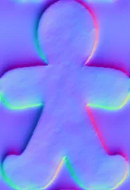 Normal Map for Jacey Gingerbread Guy Texture