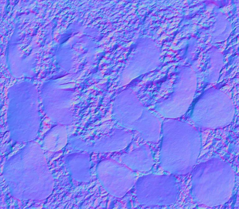 Normal Map for Cottage Rock Foundation With Ivy