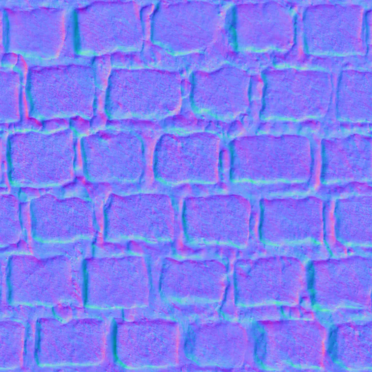Normal Map for Ground Cobblestone3