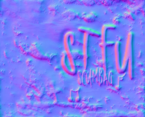 Normal Map for Dirty Rusted Metal Stall Wall6
