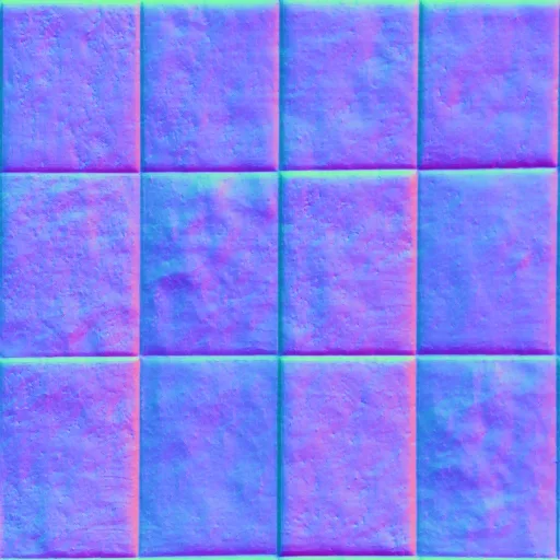 Normal Map for Tile1 512 By Maria Korolov (Cc Public Domain)