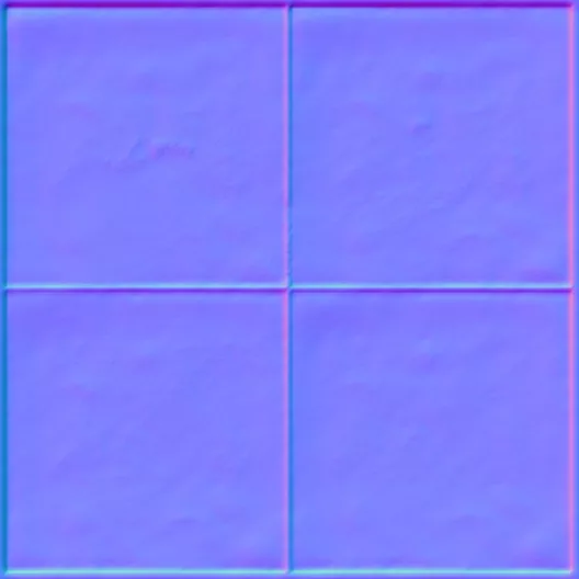 Normal Map for Brown Cement2 Dirty Tiles Border