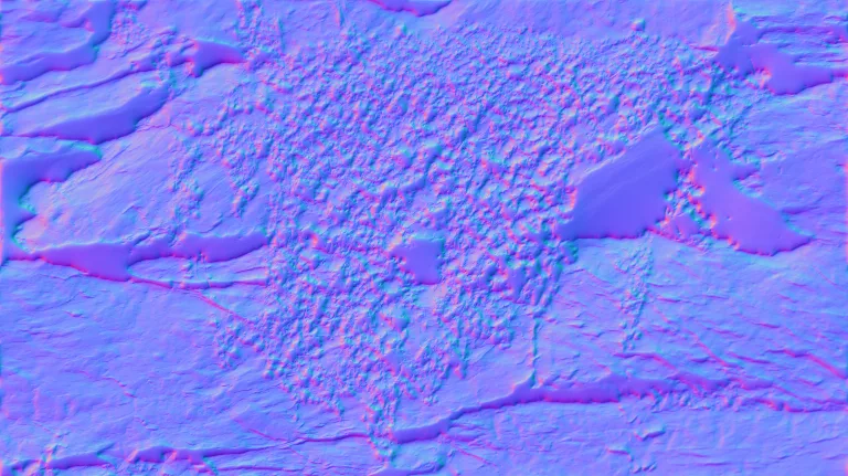 Normal Map for Source Photo3 For Rock Foundation