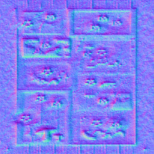 Normal Map for Jacey Spring Breeze Mosaic By Linda Kellie