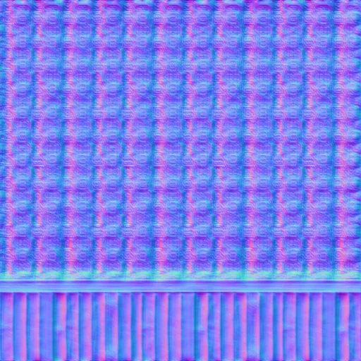 Normal Map for Blue Wallpaper With Wooden Base