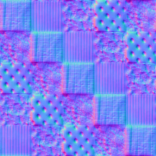 Normal Map for Bt Patchwork Purple By Linda Kellie