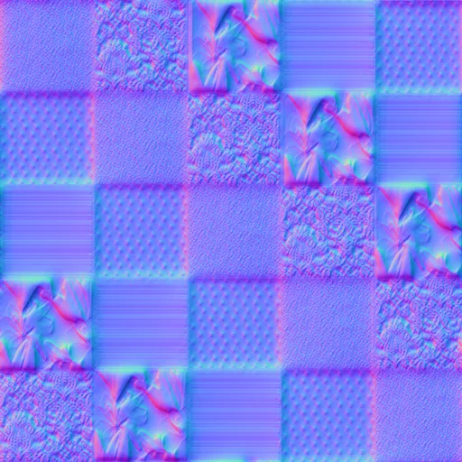 Normal Map for Bt Patchwork Red By Linda Kellie