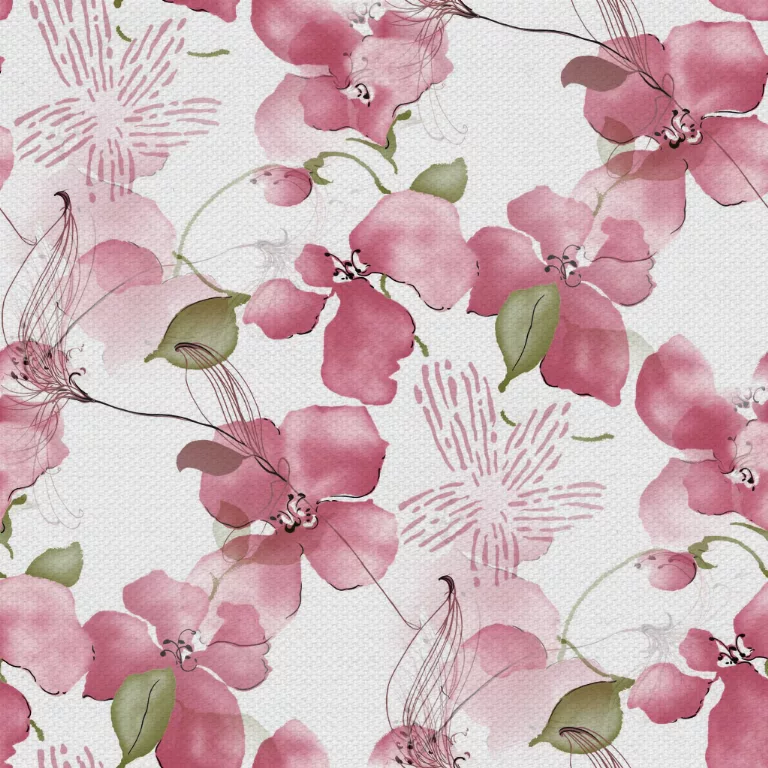 Pacifica Fashion Fabric Texture Spring In Green Flowers main texture preview