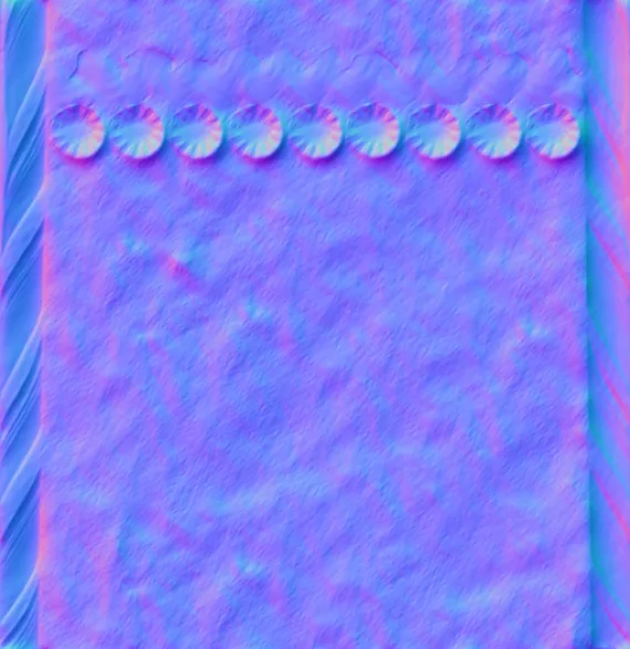 Normal Map for Jacey Gingerbread Wall 6