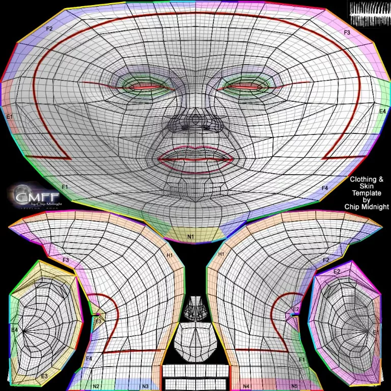 Cmff Master Template Head main texture preview