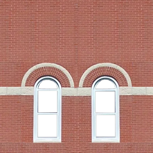 Alpha / Mask for Brick City Building Wall 1 With 2 Windows