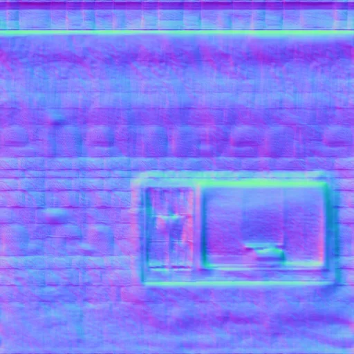 Dirty4 Wall With Window Blue And Red Shades main texture preview