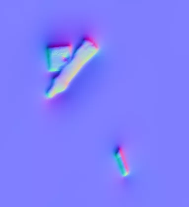 Normal Map for Condom And Cigarette Butt