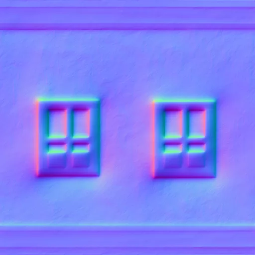 Normal Map for Autumn House Siding 3 With Windows
