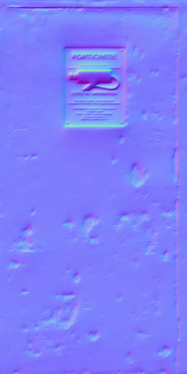Normal Map for Door Wood Forticrete