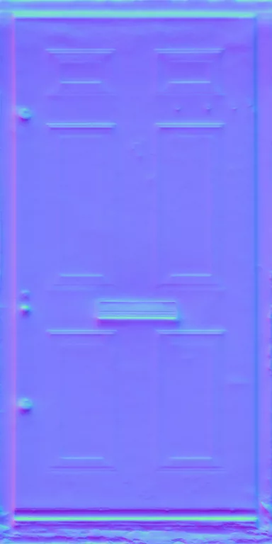 Normal Map for Door Wood Blue2