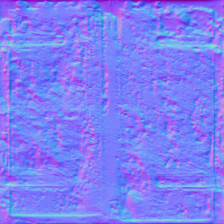Normal Map for Doors Steel Heavyduty Rusted2