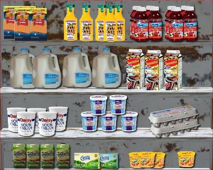Supermarket Shelf Refridgerated Foods main texture preview