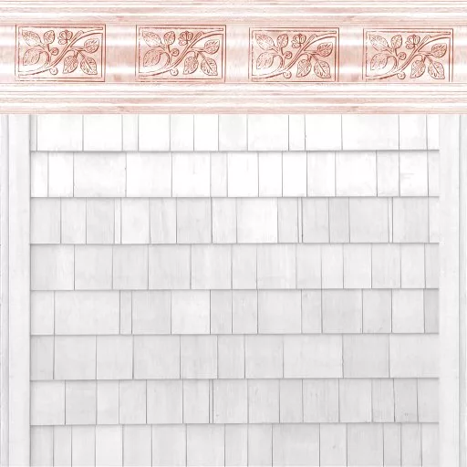 Shingled White Siding With Molding2 Salmon main texture preview