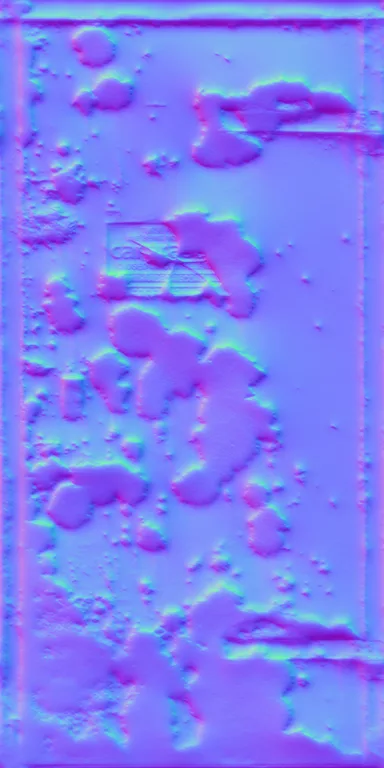 Normal Map for Door Steel Heavy Rust