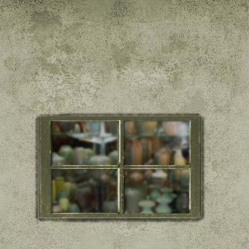 Cement Store Wall Green With Store Window3 main texture preview