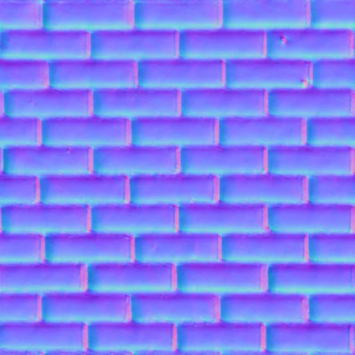Normal Map for Bricks1 512 By Maria Korolov (Cc Public Domain)