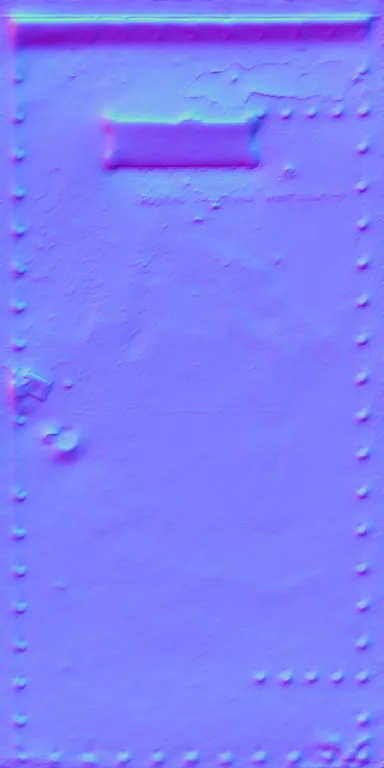 Normal Map for Door Steel Secure Rivets