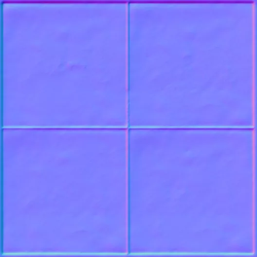 Normal Map for Gray Cement2 Dirty Tiles Border