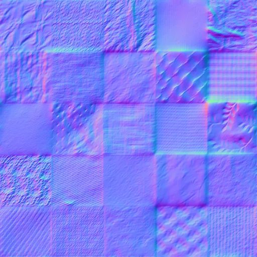 Normal Map for Bt Patchwork White By Linda Kellie