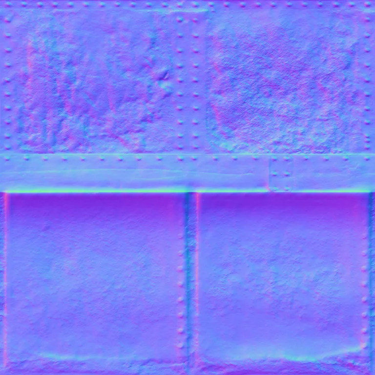 Normal Map for Fence Steel Bridge Rusted