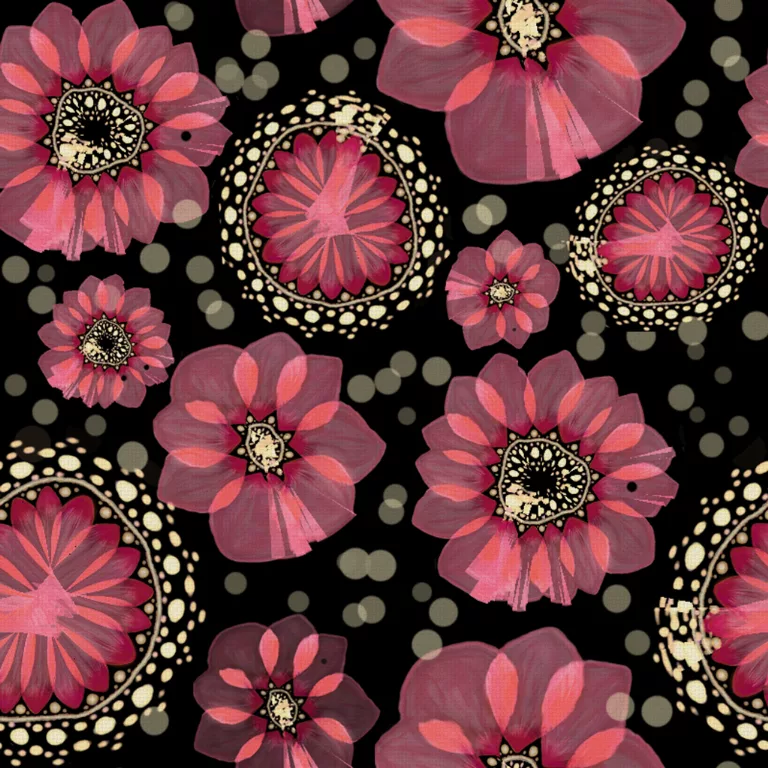 Pacifica Fashion Dark Roses main texture preview