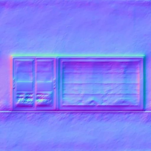 Normal Map for Dirty Wall3 With Windows