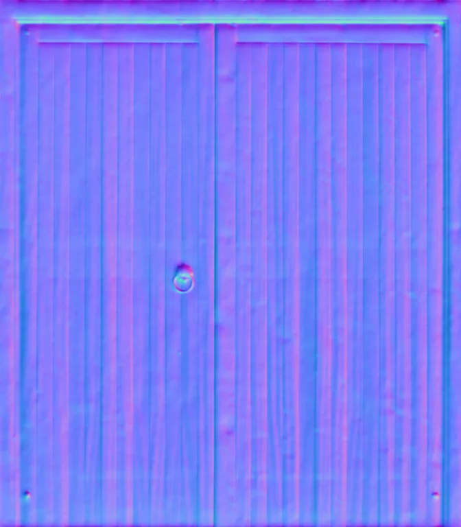 Normal Map for Doors Wood Finished