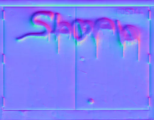 Normal Map for Door Telecomm Cab Defaced