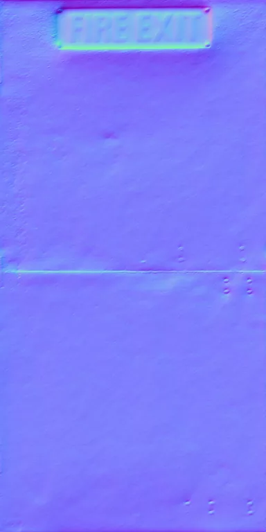 Normal Map for Door Metal Fire Exit