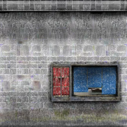 Dirty4 Wall With Window Blue And Red Shades main texture preview