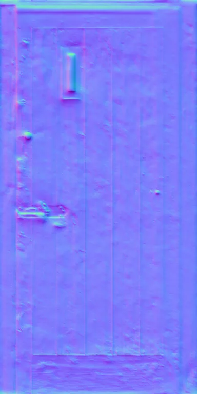 Normal Map for Door Wood Peeled Paint