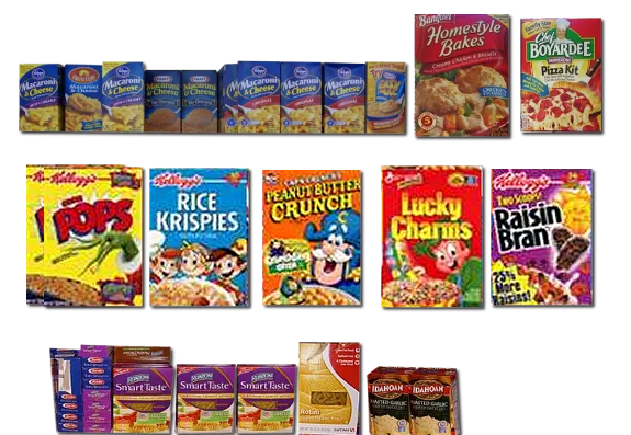 Supermarket Shelf Boxed Foods Background main texture preview