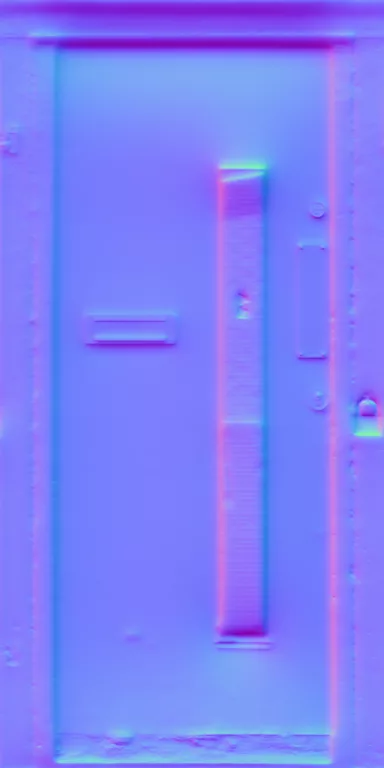 Normal Map for Door Steel Secure