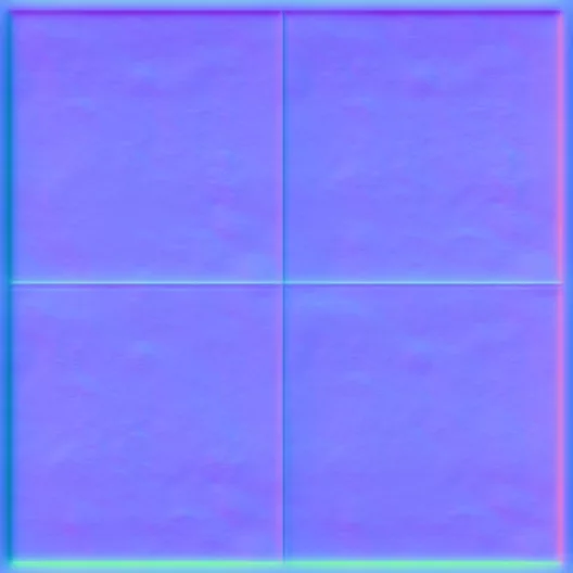 Normal Map for Gray Cement Dirty Tiles Border