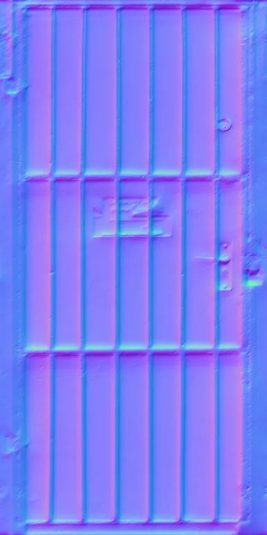 Normal Map for Door Steel Secure Bars2