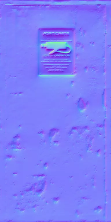Normal Map for Door Wood Forticrete
