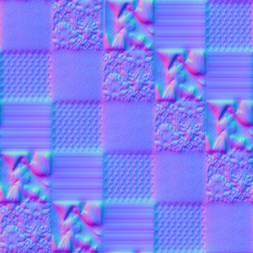 Normal Map for Bt Patchwork Green By Linda Kellie