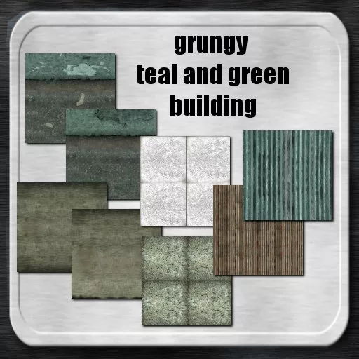 Sign Grungy Teal And Green Building main texture preview