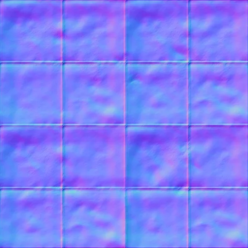 Normal Map for Gray Cement2 Dirty Tiles