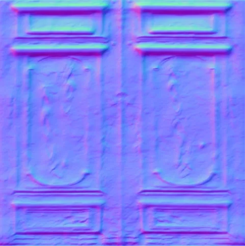 Normal Map for Jacey Gothic Door Brown Plain