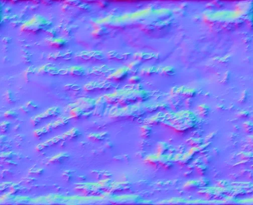 Normal Map for Dirty Rusted Metal Stall Wall8