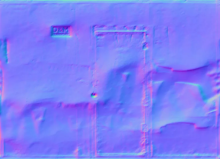 Normal Map for Gate Steel Grafitti