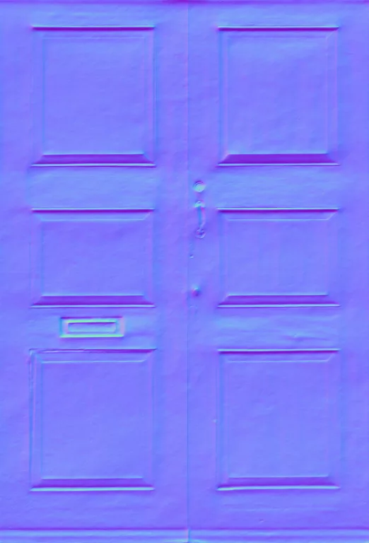 Normal Map for Doors Wood Paneled3