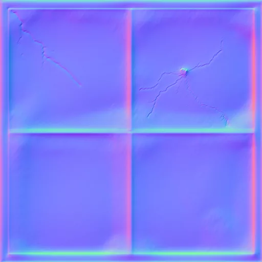 Normal Map for Bt Glass Window Dirty Darkframe2 By Linda Kellie